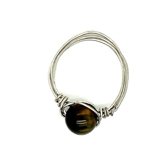 Handmade Round Stone Ring - Picture 4 of 6